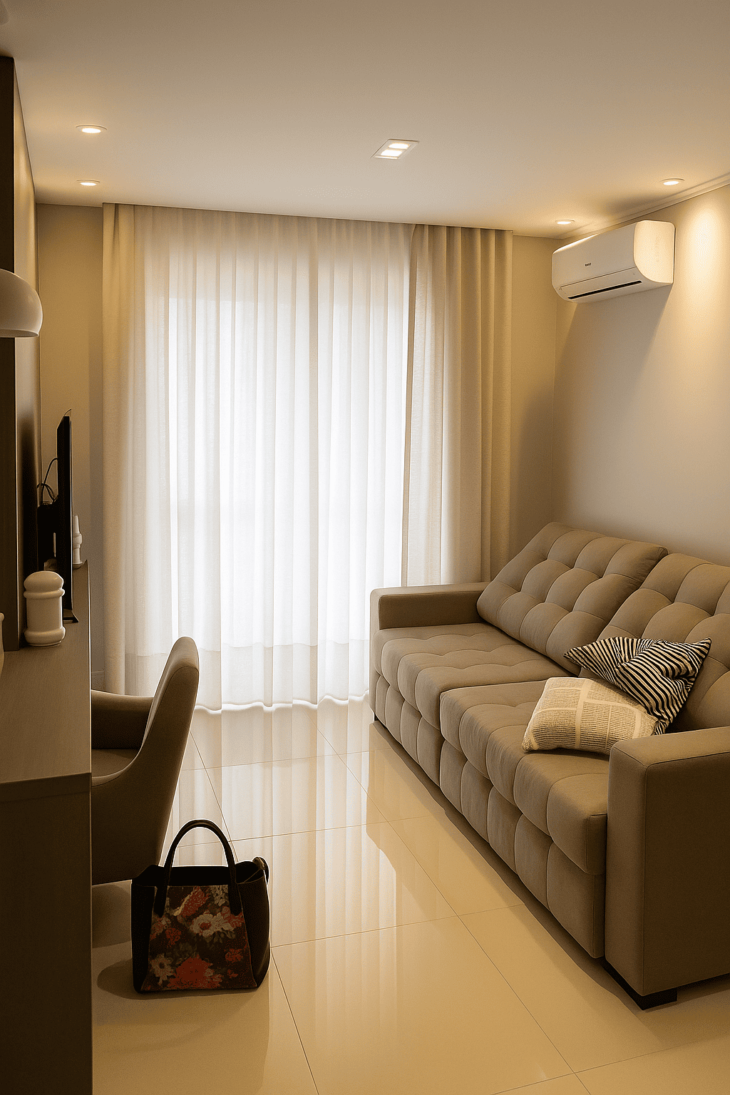 Cortina Chale Franzido